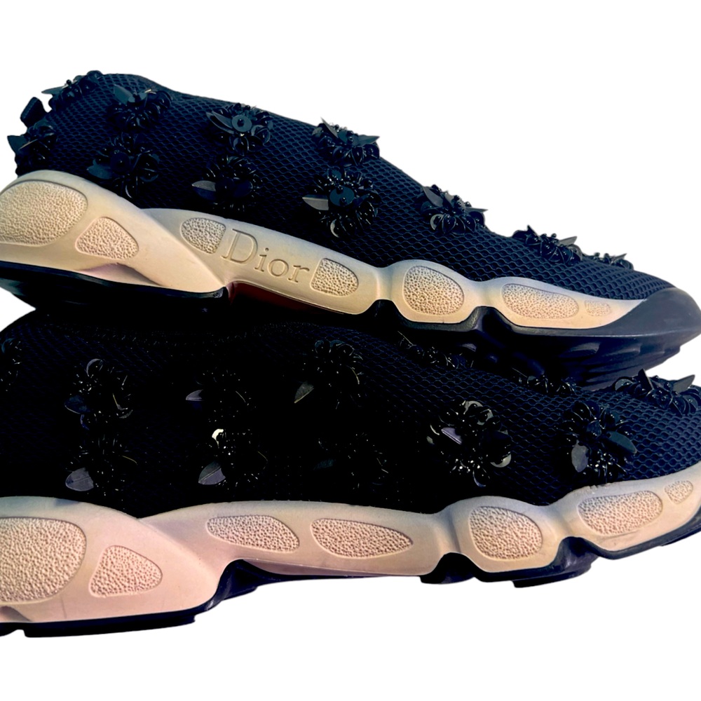 Christian Dior Black Sequin Embellishments Sneakers Size 8 - Picture 11 of 17